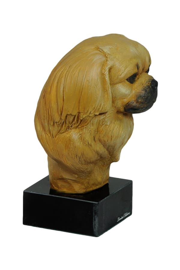 Tibetansk spaniel, tibetansk spaniel - malet statuette, figurstatue, lavet af en kunstner, Art-Dog brand