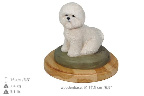 West Highland White Terrier, Westie - malet statuette, figurstatue, lavet af en kunstner, Art-Dog brand