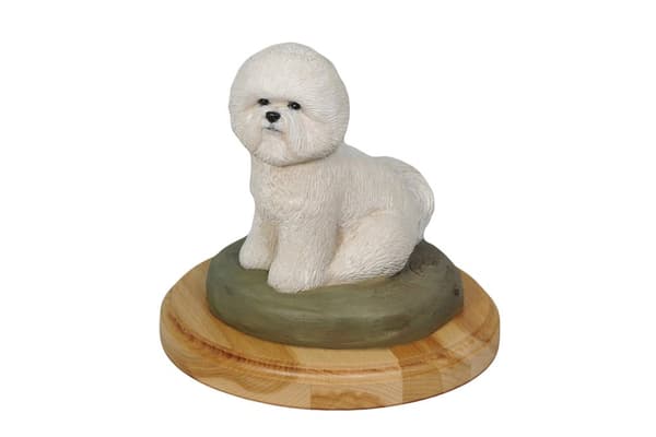 West Highland White Terrier, Westie - malet statuette, figurstatue, lavet af en kunstner, Art-Dog brand