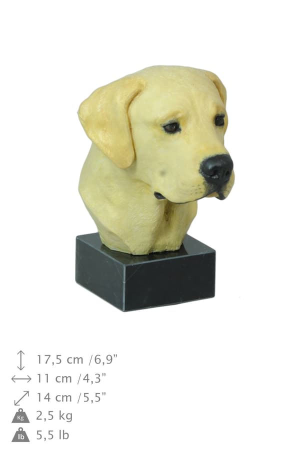 Labrador Retriever I - målad statyett, statystaty, gjord av en konstnär, Art-Dog varumärke