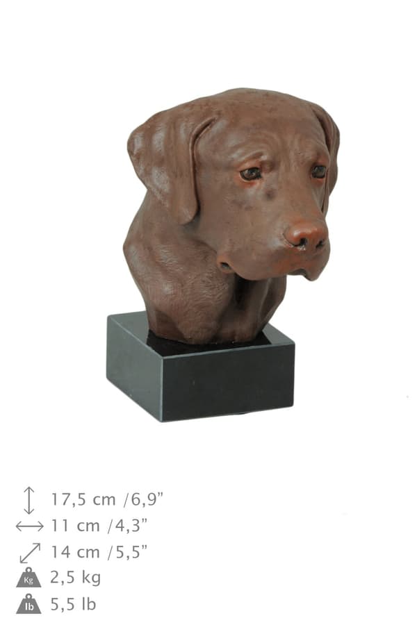 Labradorinnoutaja - maalattu patsas, hahmopatsas, taiteilijan tekemä, Art-Dog tuotemerkki
