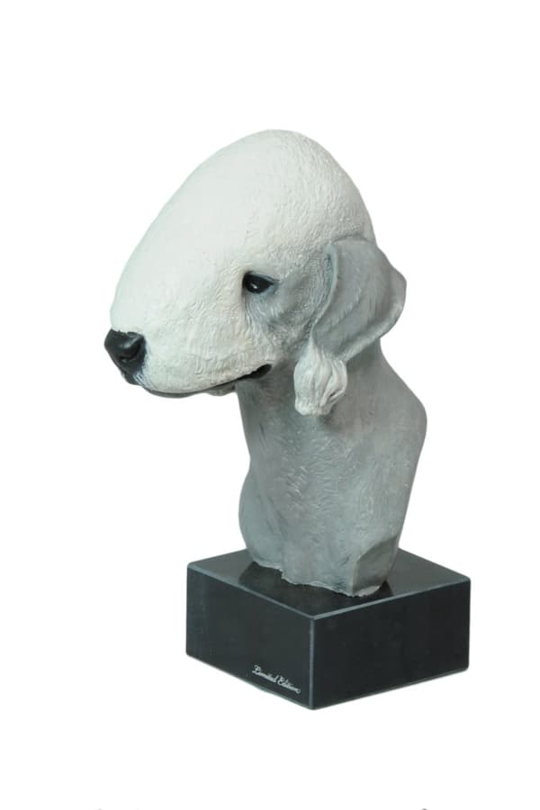 Bedlington Terrier, Rothbury Terrier - målad statyett, statyett staty, gjord av en konstnär, Art-Dog varumärke