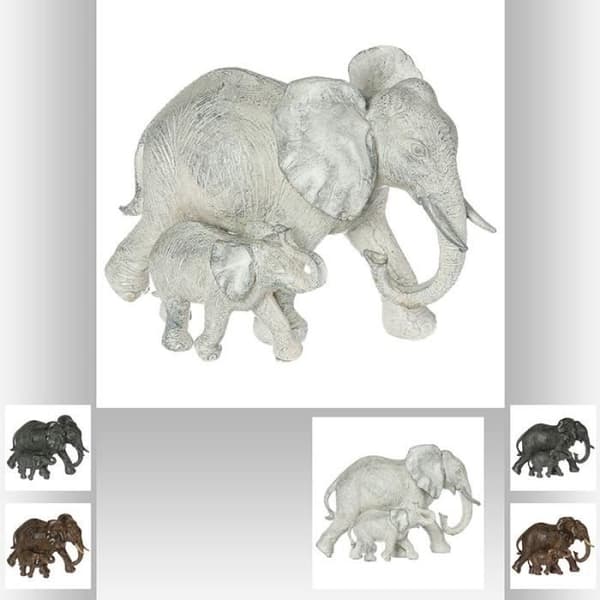 Elefant och hans lilla hartsfigur - Höjd 15cm