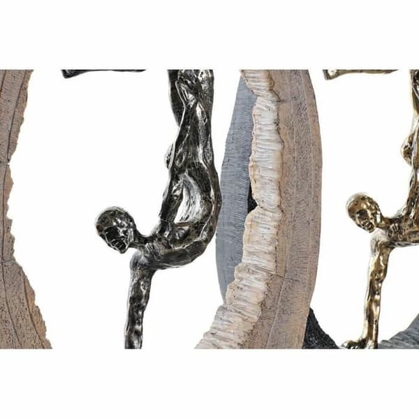 dekorativ figur 24 x 8 x 36 cm svart guld (2 enheter)