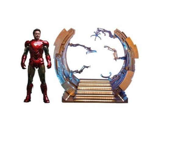 Staty Statuett Hot Toys MMS688D53 - Marvel Comics - The Avengers - Iron Man Mark VI &amp; Suit-Up Gantry