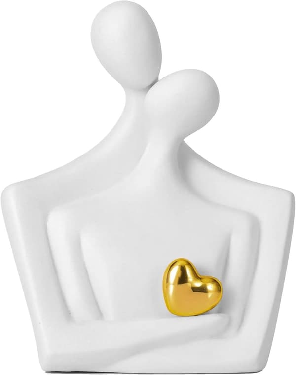 Parstaty Dekor, Keramiskt Material, Hjärtfyllt Design,B