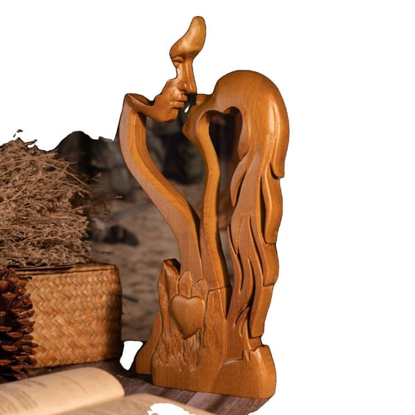 Træ Kærlighed For Evigt Ornament, Elegant Design, Perfekt Gave til Særlige Anledninger,Log, 10 Tommer