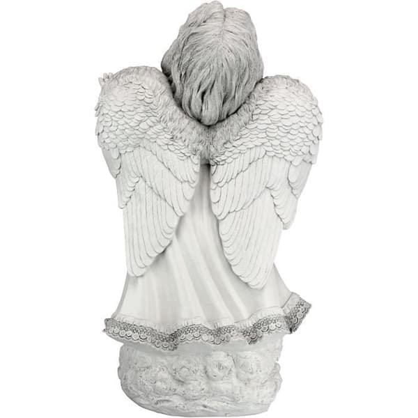 Staty - Design Toscano - Flerfärgad ängel - Resin - 37x35.5x62 cm - Trädgård