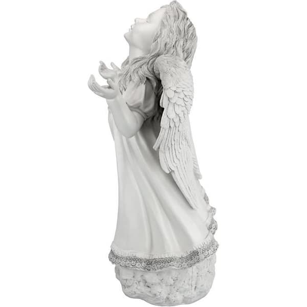 Staty - Design Toscano - Flerfärgad ängel - Resin - 37x35.5x62 cm - Trädgård