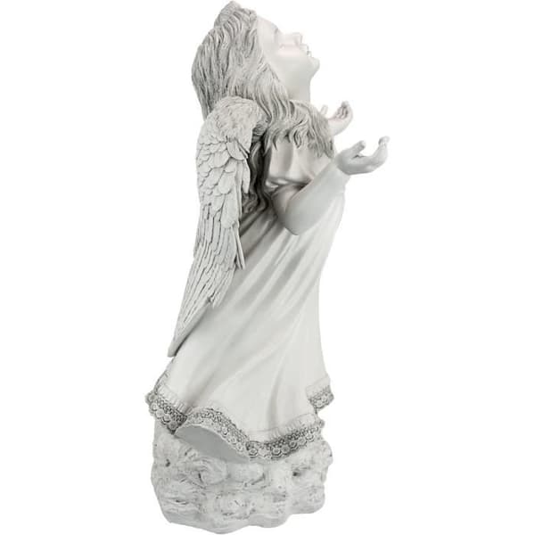 Staty - Design Toscano - Flerfärgad ängel - Resin - 37x35.5x62 cm - Trädgård