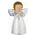 Miniatyrbild 1 av 2: Ängelfigur i present silver med ett dekorativt hjärta | Storlek: H 8 cm | SKU: BG2155-08