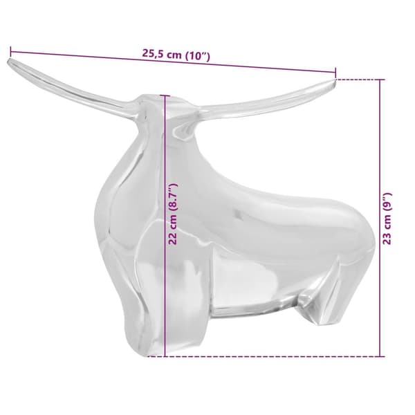 vidaXL Härkäveistos Hopea 37x44x17 cm Alumiini