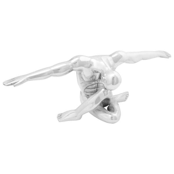 vidaXL Skulptur Sølv 63x20x22 cm Aluminium Thinking Man
