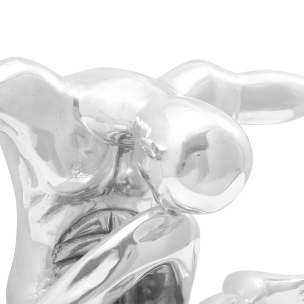 vidaXL Skulptur Sølv 63x20x22 cm Aluminium Thinking Man