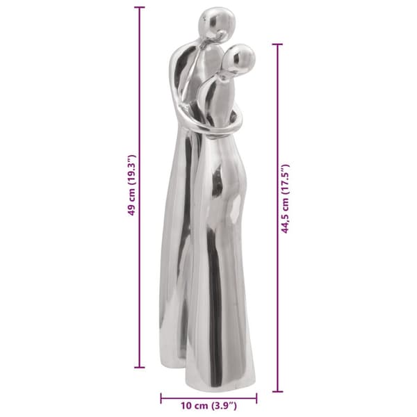 vidaXL Skulptur Sølv Aluminium 10 x 16 x 49 cm Fede Design Skulptur