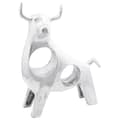 Miniatyrbilde 3 av 10: vidaXL OKSE Skulptur Sølv 22x9,5x34 cm Aluminium