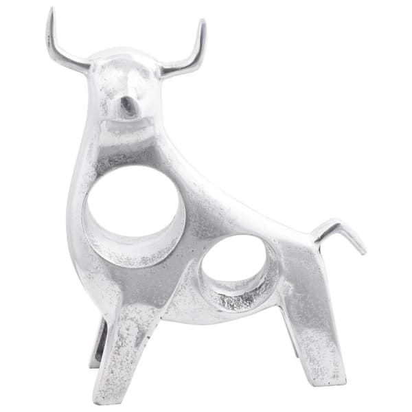 vidaXL OKSE Skulptur Sølv 22x9,5x34 cm Aluminium