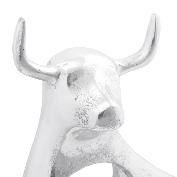 vidaXL OKSE Skulptur Sølv 22x9,5x34 cm Aluminium