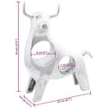 Miniatyrbilde 10 av 10: vidaXL OKSE Skulptur Sølv 22x9,5x34 cm Aluminium