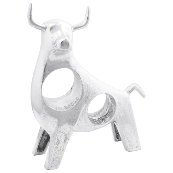 vidaXL OKSE Skulptur Sølv 22x9,5x34 cm Aluminium