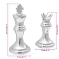 Miniatyrbild 11 av 11: vidaXL Silver Aluminium Medium Dekorativa inslag Aluminiumskulptur