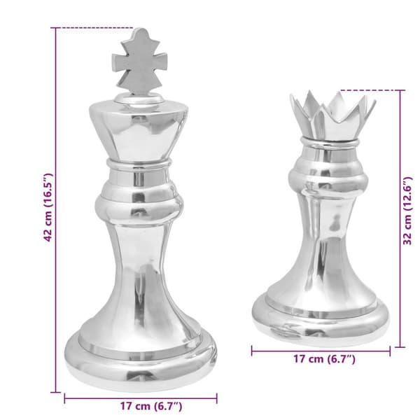 vidaXL Sølv Aluminium Medium Dekorative Indlæg Aluminium Skulptur