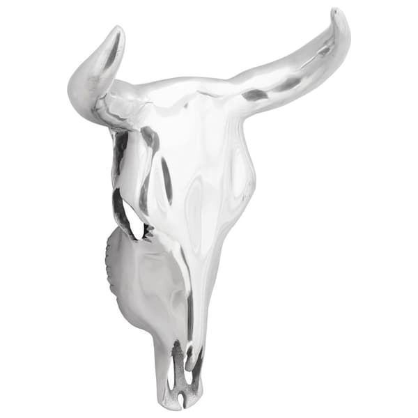 vidaXL Veggmontert Bullehode Sølv 34x13x53 cm Aluminium