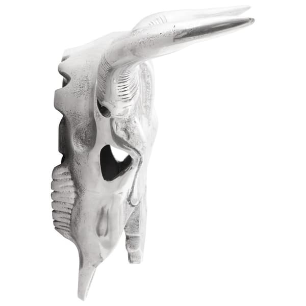 vidaXL Veggmontert Bullehode Sølv 34x13x53 cm Aluminium