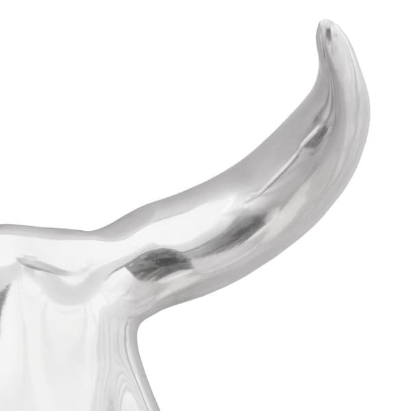 vidaXL Veggmontert Bullehode Sølv 34x13x53 cm Aluminium