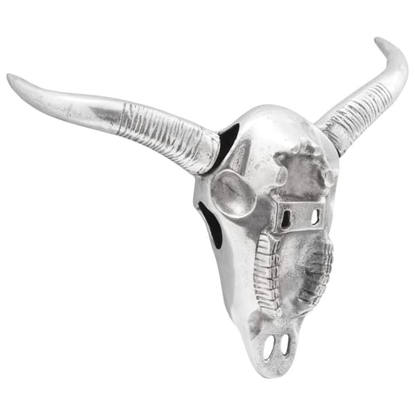 vidaXL Veggmontert Bullehode Sølv 34x13x53 cm Aluminium