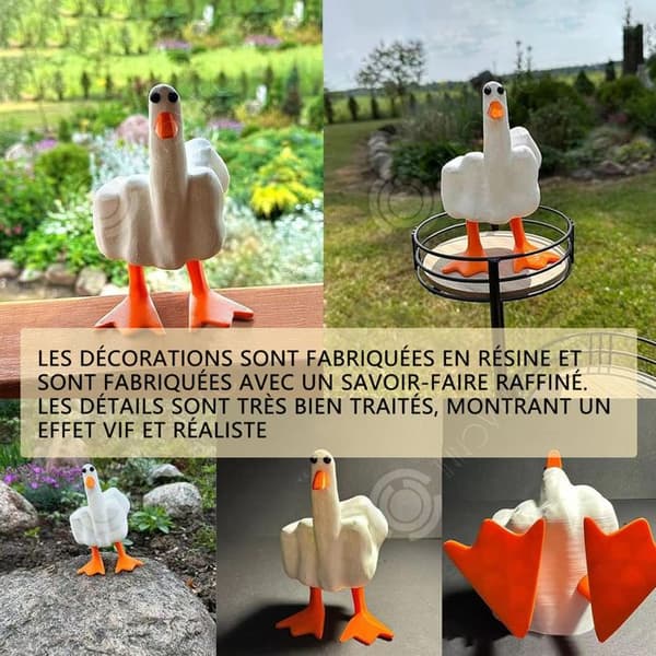 INN Anka Ornament Långfinger Harts Rolig Rolig Anka Staty Rum Dekor Present Dekoration Objekt