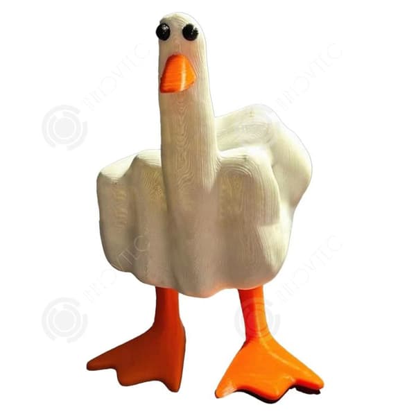 INN Anka Ornament Långfinger Harts Rolig Rolig Anka Staty Rum Dekor Present Dekoration Objekt
