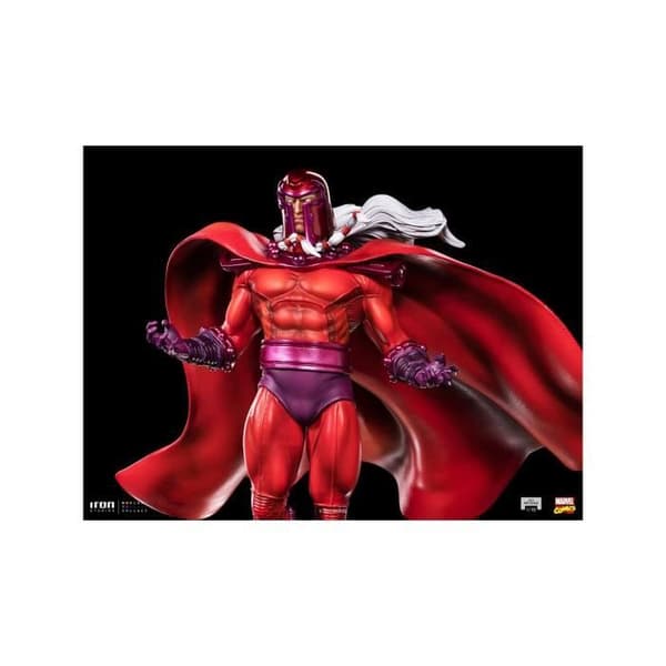 Staty - Iron Studios - Magneto - 1/10 - Röd - Polystone - 33 cm