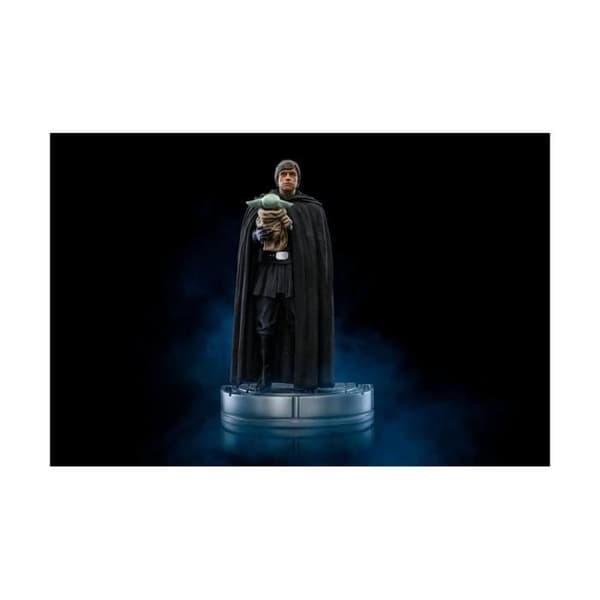 Statuett - IRON STUDIOS - Star Wars The Mandalorian - Luke Skywalker och Grogu - 21 cm - Plast-Resin