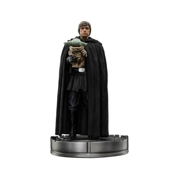 Statuett - IRON STUDIOS - Star Wars The Mandalorian - Luke Skywalker och Grogu - 21 cm - Plast-Resin