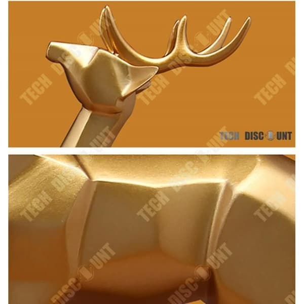TD® skulptur gyllene prydnad rådjur hjort dekoration harts djur modern kreativ design hem hantverk sovrum staty