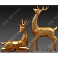 Miniatyrbild 2 av 4: TD® skulptur gyllene prydnad rådjur hjort dekoration harts djur modern kreativ design hem hantverk sovrum staty