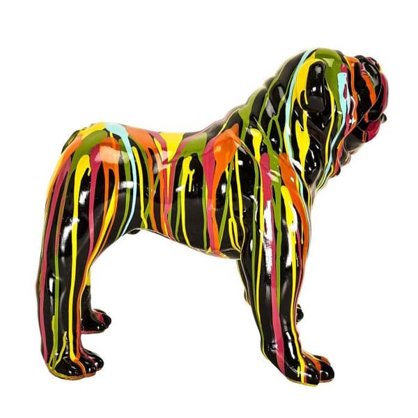 Statuett Deco Molosse "rinnande" 50cm Svart - Paris Pris