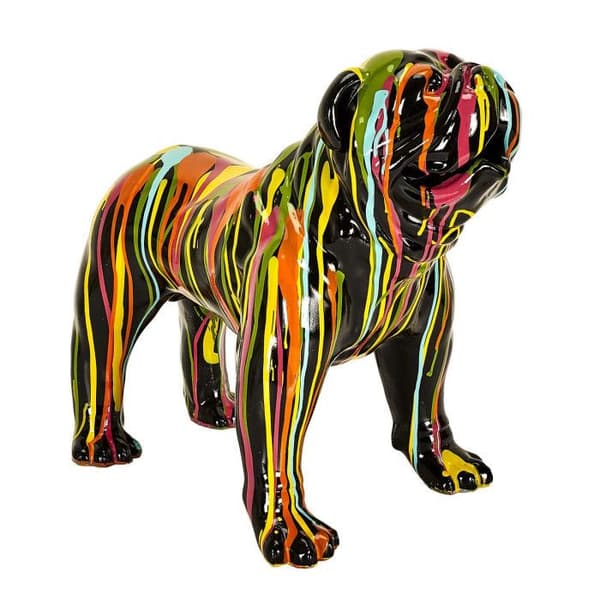 Statuett Deco Molosse "rinnande" 50cm Svart - Paris Pris