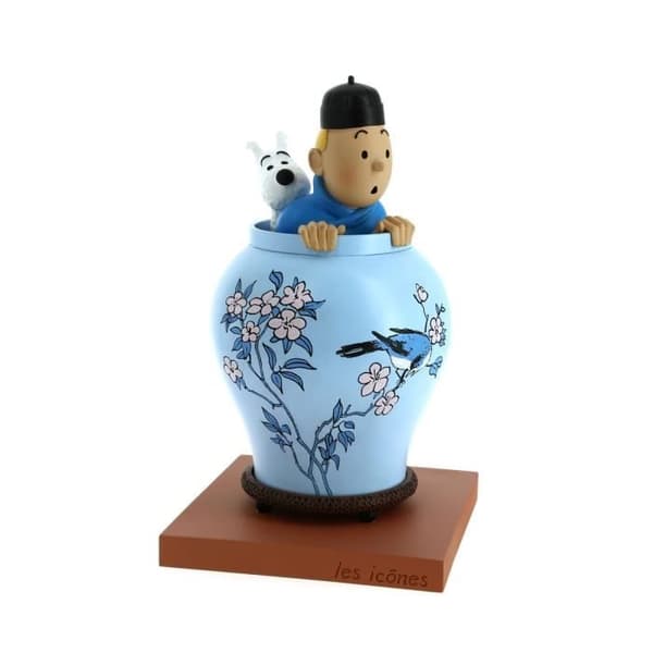 Samlarfigur Moulinsart Tintin och Milou i krukan 46401 (2017)