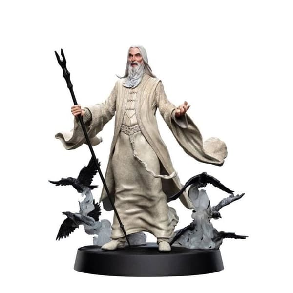 RINGENS HERRE FIGURER AV FANDOM PVC-STATYTT SARUMAN THE WH