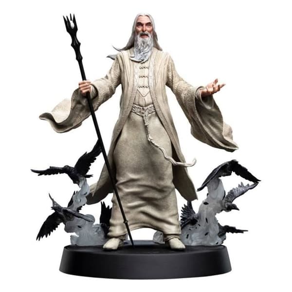RINGENS HERRE FIGURER AV FANDOM PVC-STATYTT SARUMAN THE WH