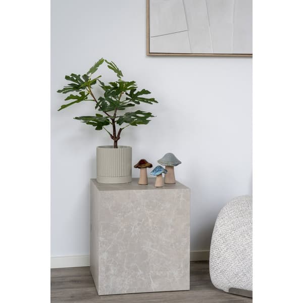 Dekorationschampignoner, Keramik Sæt med 3, 10,5x14 cm, Grøn/Brunt/Blå