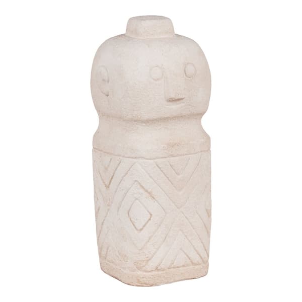 Dekoration, Cementdekoration, 6,5x6,5x15 cm, Beige