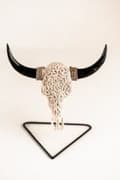 Miniatyrbild 3 av 4: DEKORATION BULL HEAD WIT S