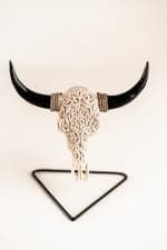 DEKORATION BULL HEAD WIT S