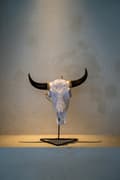 Miniatyrbild 1 av 4: DEKORATION BULL HEAD WIT S