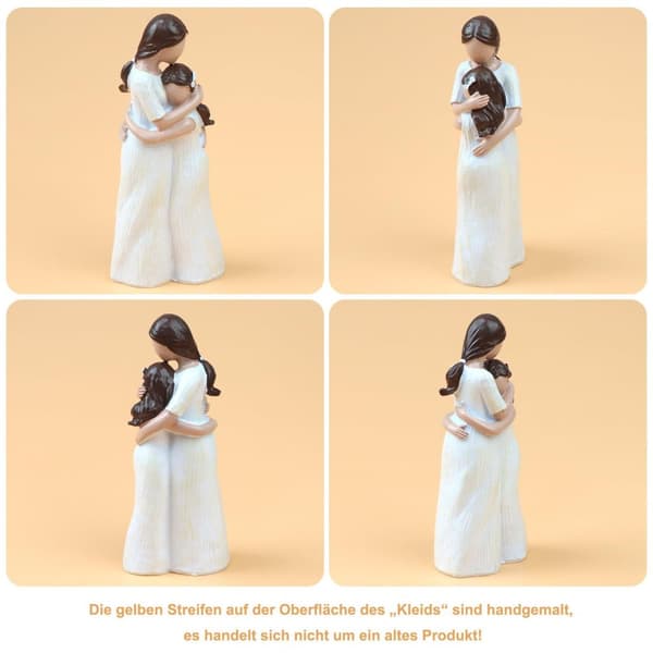 Skulptur "Mamma och Dotter" i resin – Dekorativ figur och perfekt gåva för Mors dag eller födelsedag