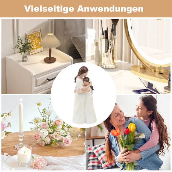 Skulptur "Mamma och Dotter" i resin – Dekorativ figur och perfekt gåva för Mors dag eller födelsedag