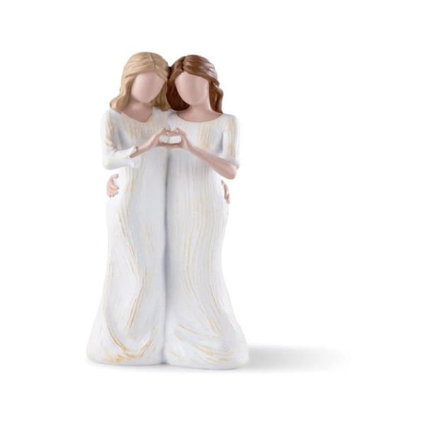 Skulptur "Mamma och Dotter" i resin – Dekorativ figur och perfekt gåva för Mors dag eller födelsedag